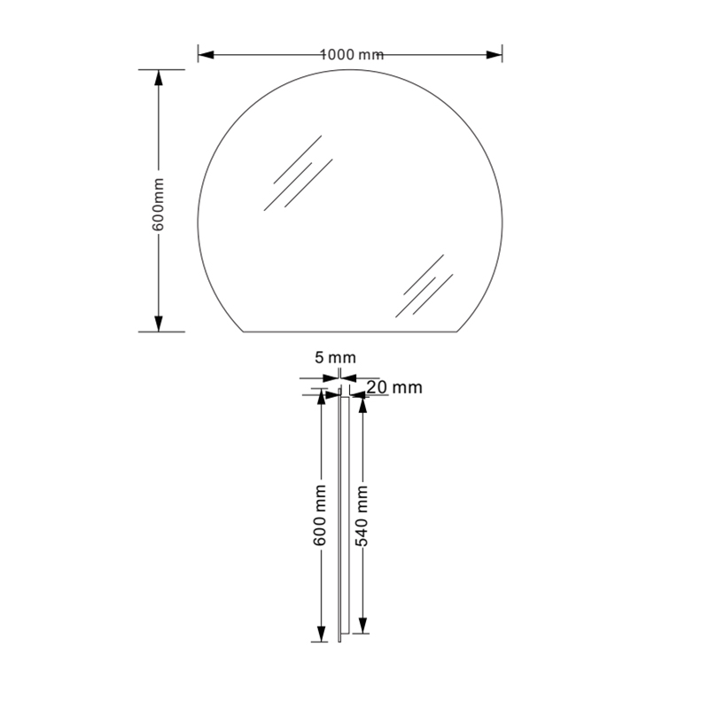 Mosmile Wall Hanging Illuminated LED Light Bathroom Mirror