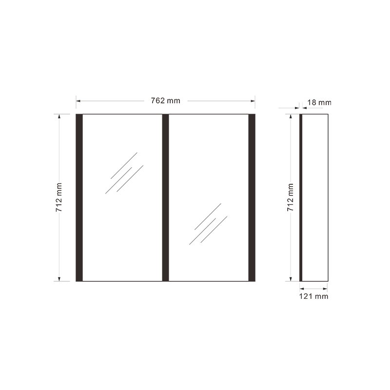 Mosmile Modern Illuminated LED Lights Bathroom Mirror Cabinet