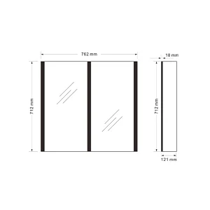 Mosmile Modern Illuminated LED Lights Bathroom Mirror Cabinet