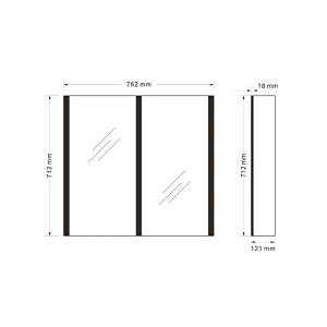 Mosmile Modern Illuminated LED Lights Bathroom Mirror Cabinet