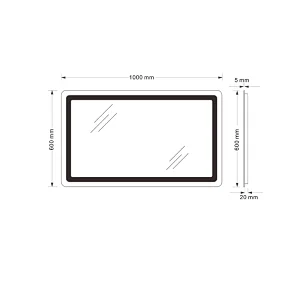 Mosmile Rectangle Defogging Wall Home LED Backlit Bathroom Mirror