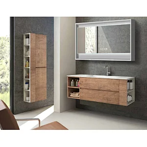 Mosmile LED Backlit Bathroom Mirror Cabinet with Shelf