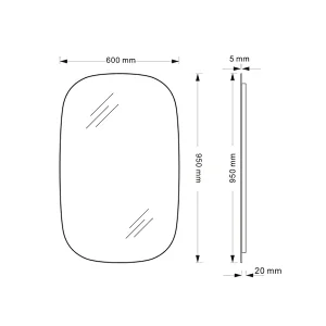 Mosmile Home LED Backlit Plastic Framed Illuminated Bathroom Mirror