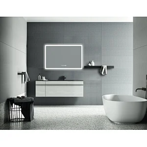 Mosmile Custom Wall Touch Screen Anti-fog Bathroom Mirror with LED Light