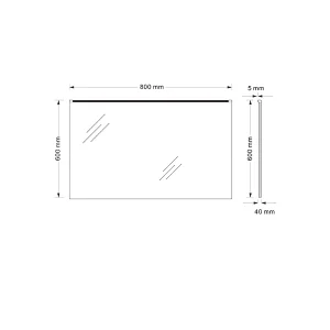 Mosmile Hotel Wall Rectangle LED Light Panel Bathroom Mirror