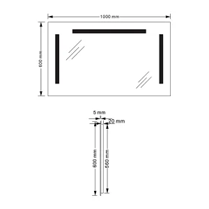 Mosmile Frameless Bathroom Illuminated Fog Resistant Mirror