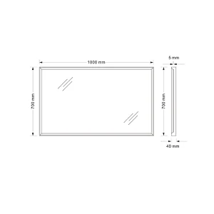 Mosmile Anti-fog Framed LED Backlit Illuminated Bathroom Mirror