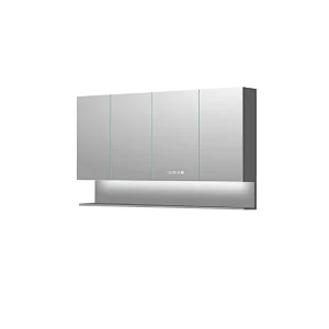 Mosmile Hotel Wall 4 Door LED Backlit Bathroom Mirror Cabinet