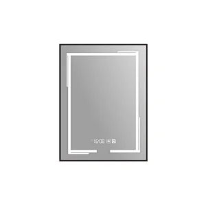 Mosmile Rectangle LED Anti-fog Plastic Framed Bathroom Mirror