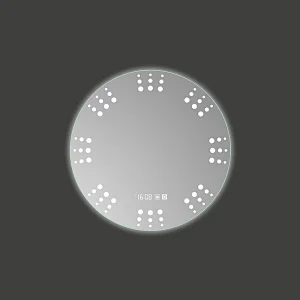 Mosmile Elegant Hotel Defogging Wall Round LED Bathroom Mirror