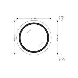 Mosmile Wall Round LED Backlit Anti-fog Bathroom Mirror
