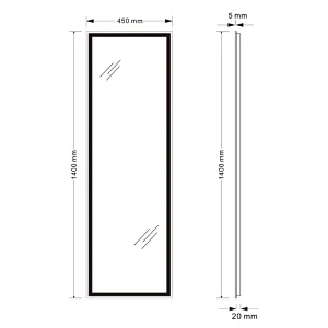 Mosmile Full-length Wall Framed LED Bluetooth Bathroom Mirror