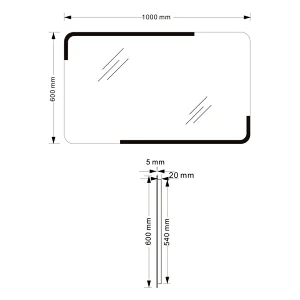 Mosmile Anti-fog Weather LED Bathroom Illuminated Mirror