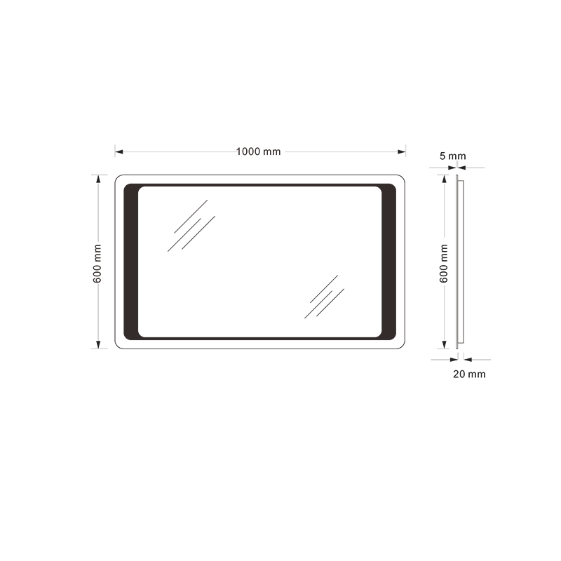 Mosmile Elegant Hotel Defogging Bluetooth LED Bathroom Mirror