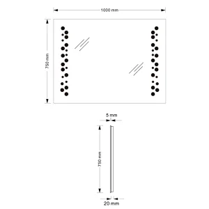 Mosmile Hotel Rectangle Anti-fog LED Frameless Bathroom Mirrors
