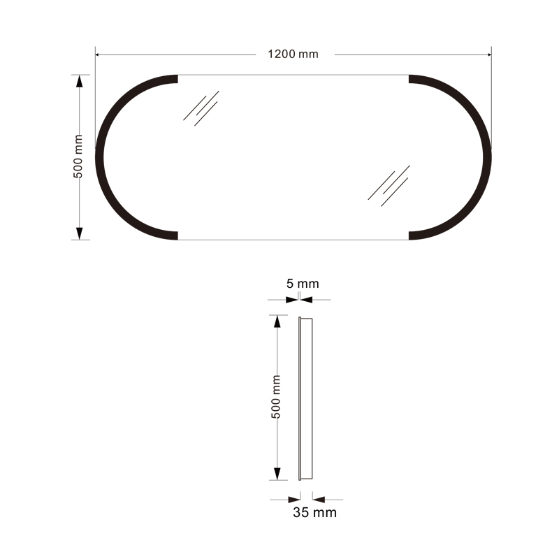 Mosmile LED Light Anti-fog Illuminated Bathroom Mirror