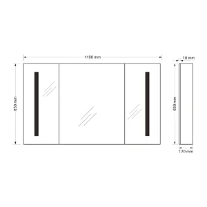 Mosmile Hotel Wall Weather LED Lights Bathroom Mirror Cabinet