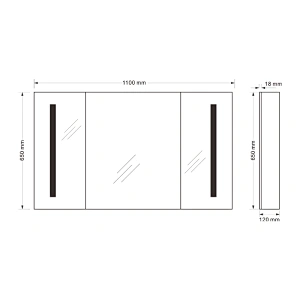 Mosmile Hotel Wall Weather LED Lights Bathroom Mirror Cabinet
