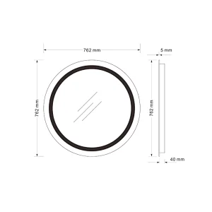 Mosmile Anti-fog LED Backlit Round Bathroom Illuminated Mirror