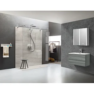 Mosmile Cheap LED Illuminated Anti-fog Bathroom Mirror Cabinet