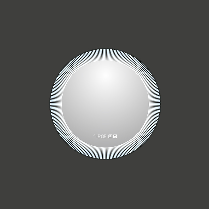 Mosmile LED Backlit Round Plastic Framed Bathroom Mirror