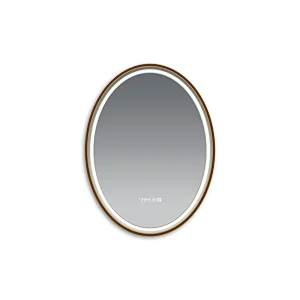 Mosmile Hotel Wall Anti-fog Framed Oval LED Bathroom Mirror