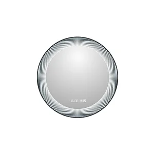Mosmile LED Backlit Round Plastic Framed Bathroom Mirror