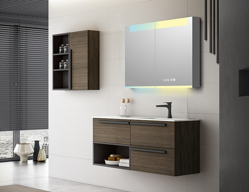 Mosmile Wall Framless LED Illuminated Bathroom Mirror Cabinet