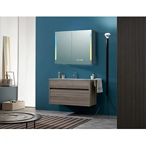 Mosmile Elegant Wall Framless LED Bathroom Mirror Cabinet