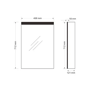 Mosmile Rectangle Illuminated LED Bathroom Mirror Cabinet