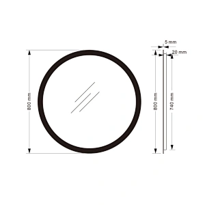 Mosmile Hotel Anti-fog LED Frameless Round Bathroom Mirrors