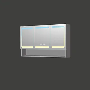 Mosmile Anti-fog LED Dimming Bathroom Mirror Cabinet with Shelf