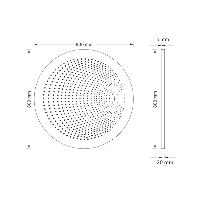 Mosmile Hotel Round Wall 3D Bathroom Mirror
