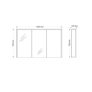 Mosmile Wood Framed Bathroom Mirror Cabinet without LED