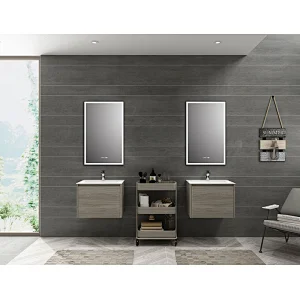 Mosmile Rectangle Defogging Plastic Framed LED Bathroom Mirror