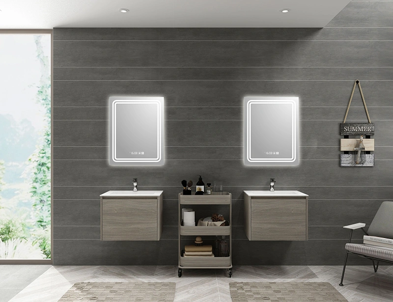 Mosmile Wall Hotel Defogging Rectangle LED Bathroom Mirror