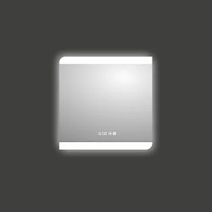 Mosmile Wall Hanging LED Backlit Anti-fog Square Bathroom Mirror