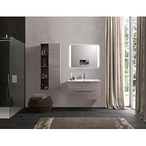 Mosmile Cheap Rectangle LED Wall Bathroom Mirror with TV