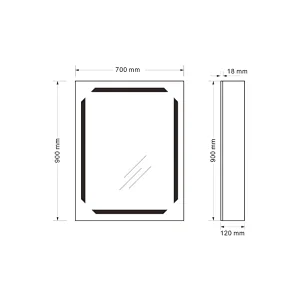 Mosmile Anti-fog LED Illuminated Bathroom Mirror Cabinets
