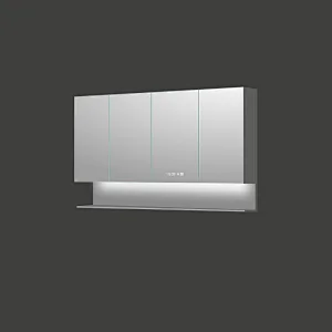 Mosmile Hotel Wall 4 Door LED Backlit Bathroom Mirror Cabinet