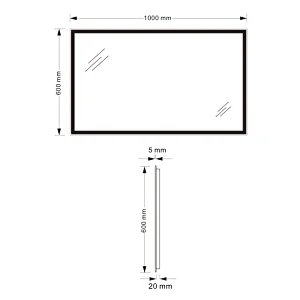 Mosmile Hot Defogging Wall Plastic Framed LED Bathroom Mirror