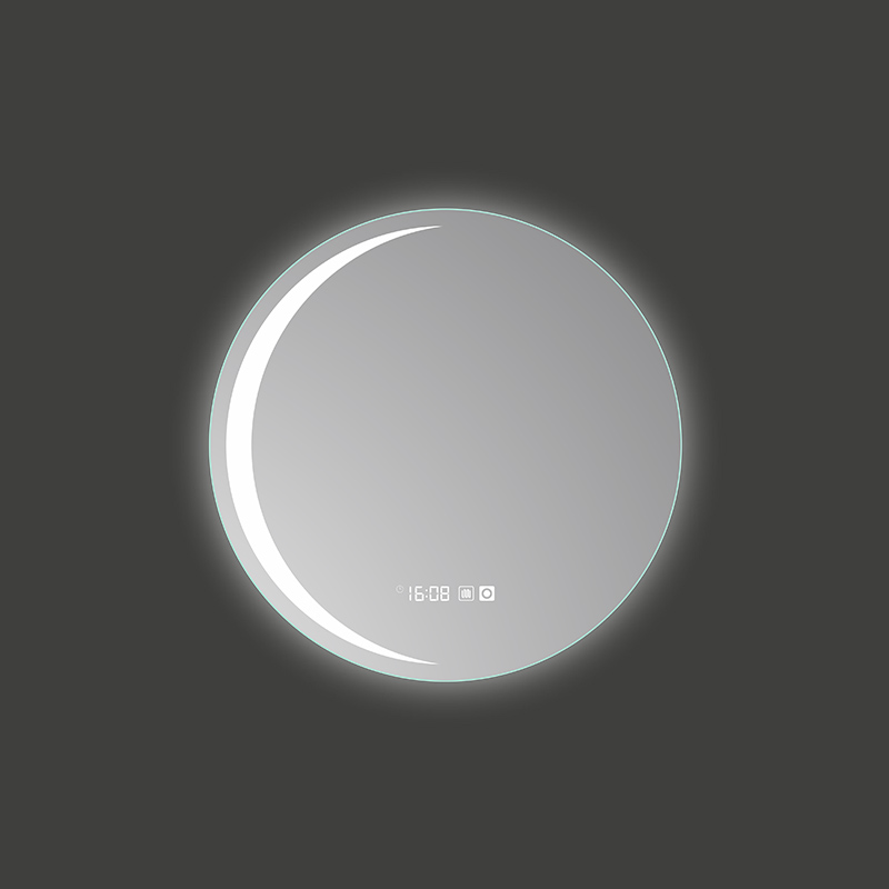 Mosmile Wall Frameless Round Demister LED Light Bathroom Mirror