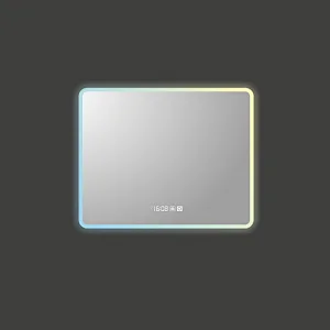 Mosmile Hotel Wall Dimming Framed Anti-fog Bathroom Mirror with LED