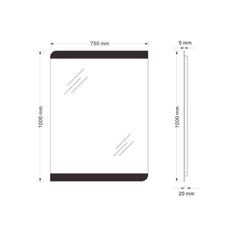 Mosmile Hotel Touch Screen LED Light Wall Bathroom Mirror with Anti-fog