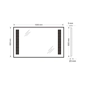 Mosmile Illuminated Frameless Fog Resistant Bathroom Mirror