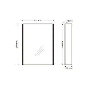 Mosmile Hotel Framed LED Bathroom Mirror Cabinet
