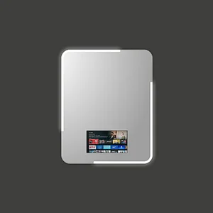 Mosmile Customized Rectangle LED Wall Bathroom Mirror with TV