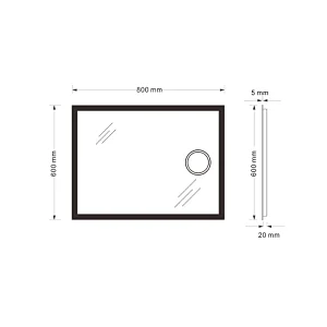Mosmile Cheap Wall Framed LED Magnifying Bathroom Mirror