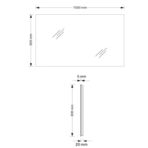 Mosmile Rectangle Defogging Wall LED Bathroom Mirror