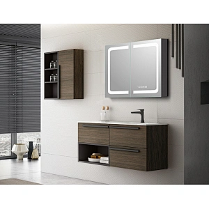 Mosmile Rectangle Frameless LED Bathroom Mirror Cabinet